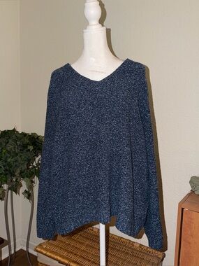 Classic Navy V-Neck Sweater — Soft Knit Pullover